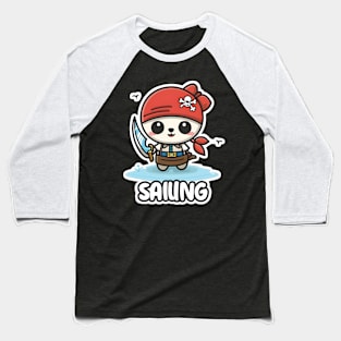 Cute Kawaii pirate Baseball T-Shirt